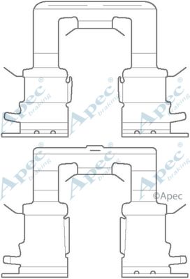 APEC BRAKING Lisakomplekt, ketaspiduriklotsid KIT1149